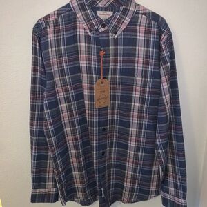 Weatherproof Vintage Blue Plaid Shirt Men’s Size M Medium